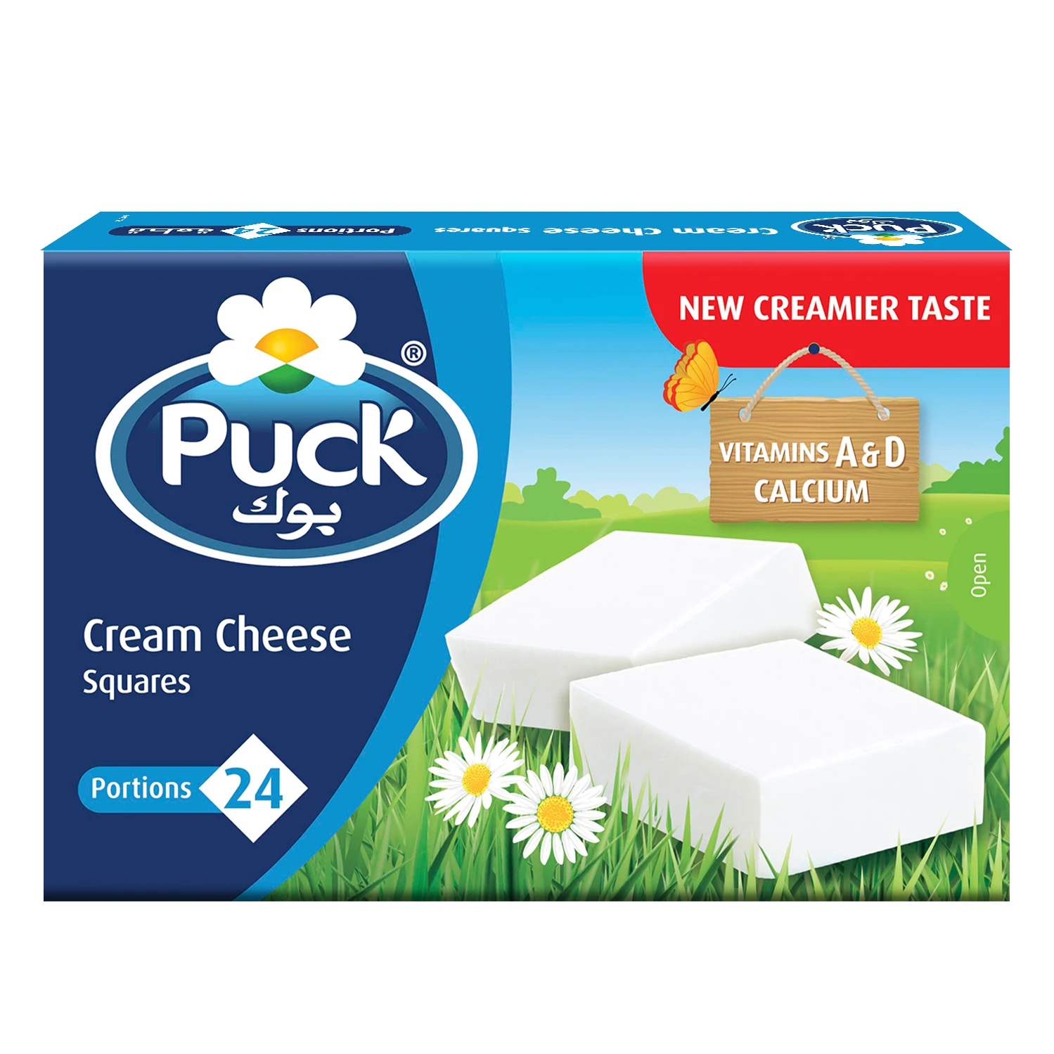 Puck Squares Cream Cheese 24 pcs 432 gm