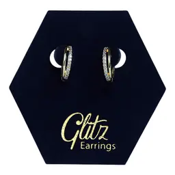 Glitz Earrings 18K Rose Gold Plated Medium Circular
