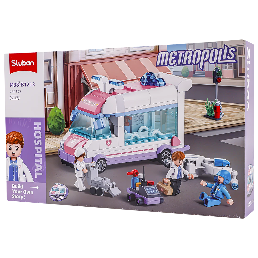 Sluban Ambulance Pulling Car 251 pcs