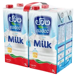 نادك حليب قليل الدسم طويل الأجل 4 حبات 1 لتر