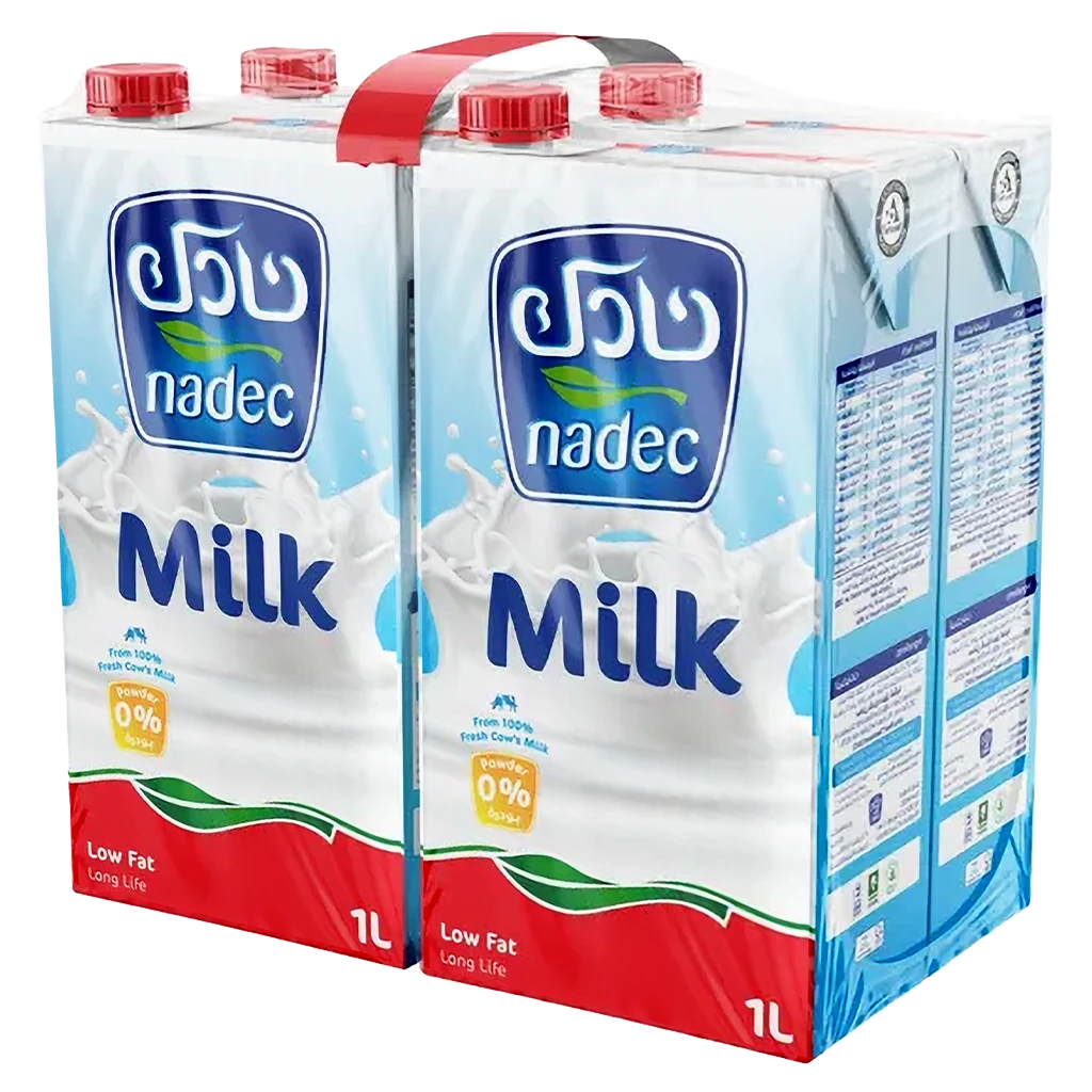 Nadec Low Fat Milk Long Life 4 pcs 1 L