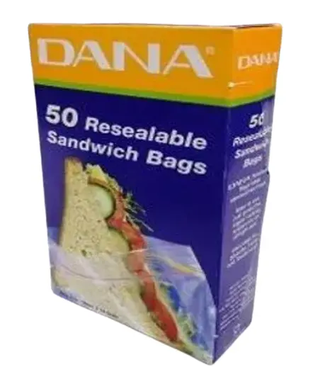 Dana Sandwich Bag With Zipper Type Lock – 50Pcs  - Size: 18 X 16.5Cm 50Pcs - view 1