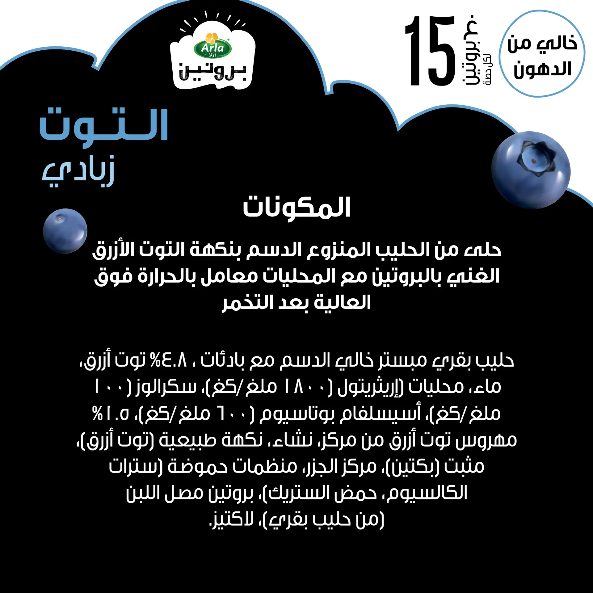 Arla Protein Yogurt with Blueberry Flavor 150 gm - view 2