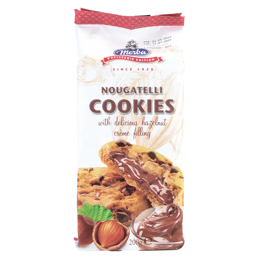 Merba Pasticceria Nougatelli Cookies 200 gm - view 1