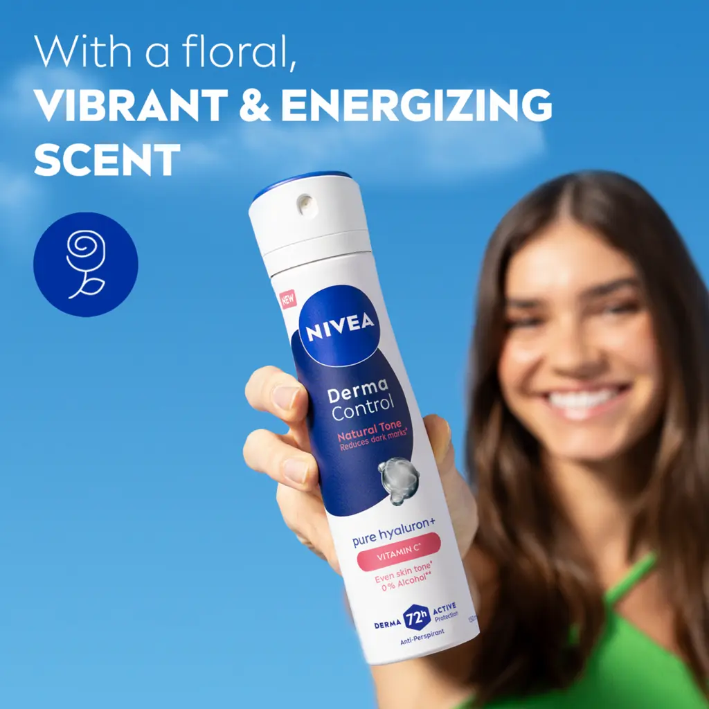 Nivea Deodorant Spray Derma Control Natural Tone For Women 150 Ml - view 3