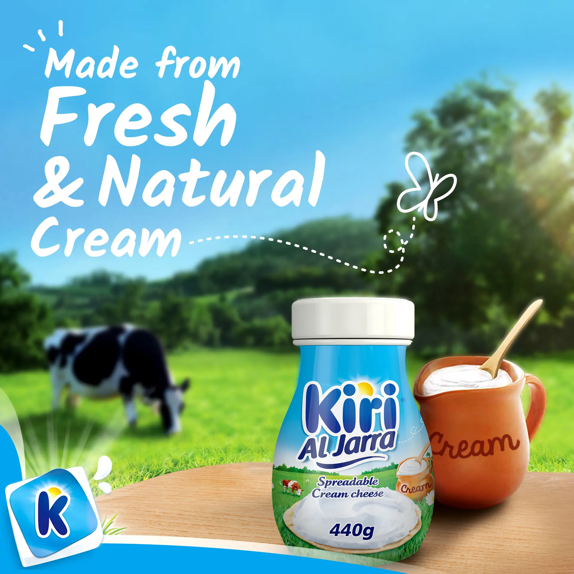 Kiri Jar Spreadableable Cream Cheese 440 gm - view 2