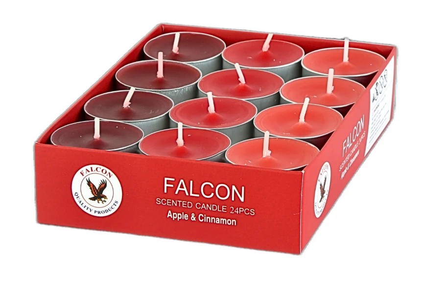 Falcon Tealight Scented Candle Apple Cinamon 24 Pieces