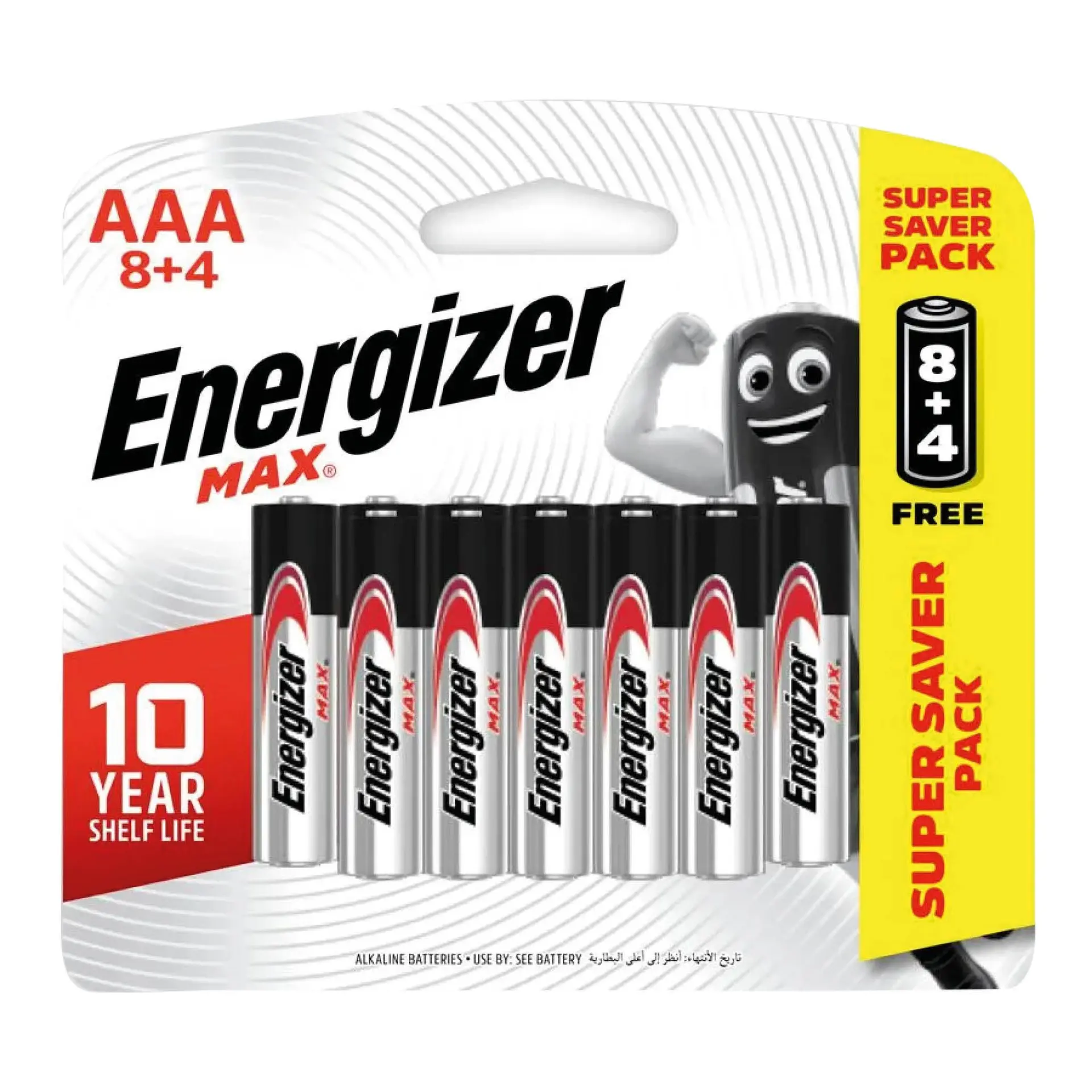 Energizer Max Battery AAA BP 8+4  pcs - view 1