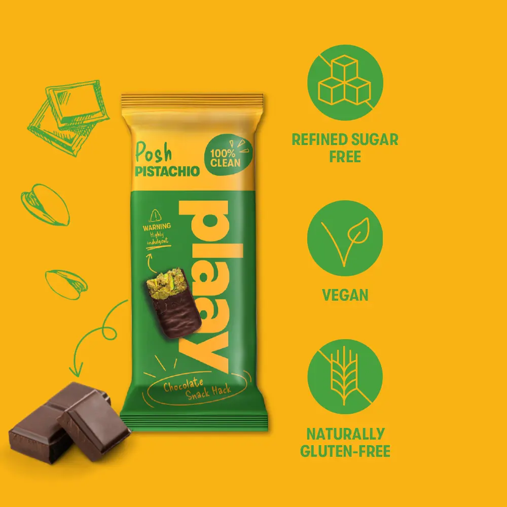 Plaay Pistachio Chocolate Bar 35 gm - view 9