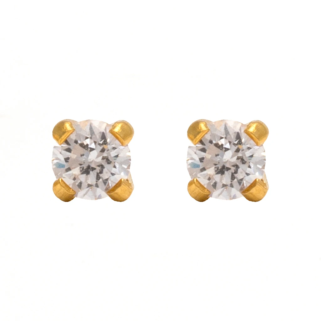 Studex 2mm Cz Tiffany Gold Plated- Ear Piercing Kit