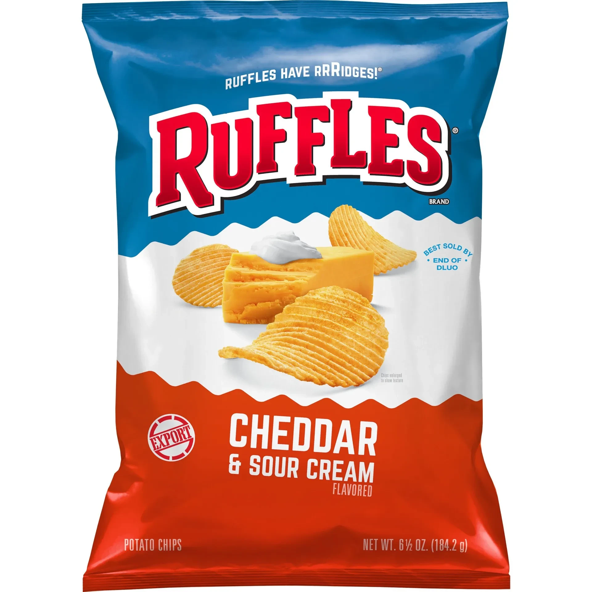 Ruffles Chips Sour Cream & Cheddar 184 gm