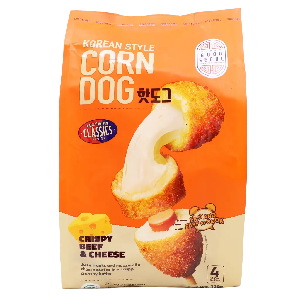 Good Seoul Corn Dog Crispy Beef & Cheese 4 pcs 320 gm - view 1
