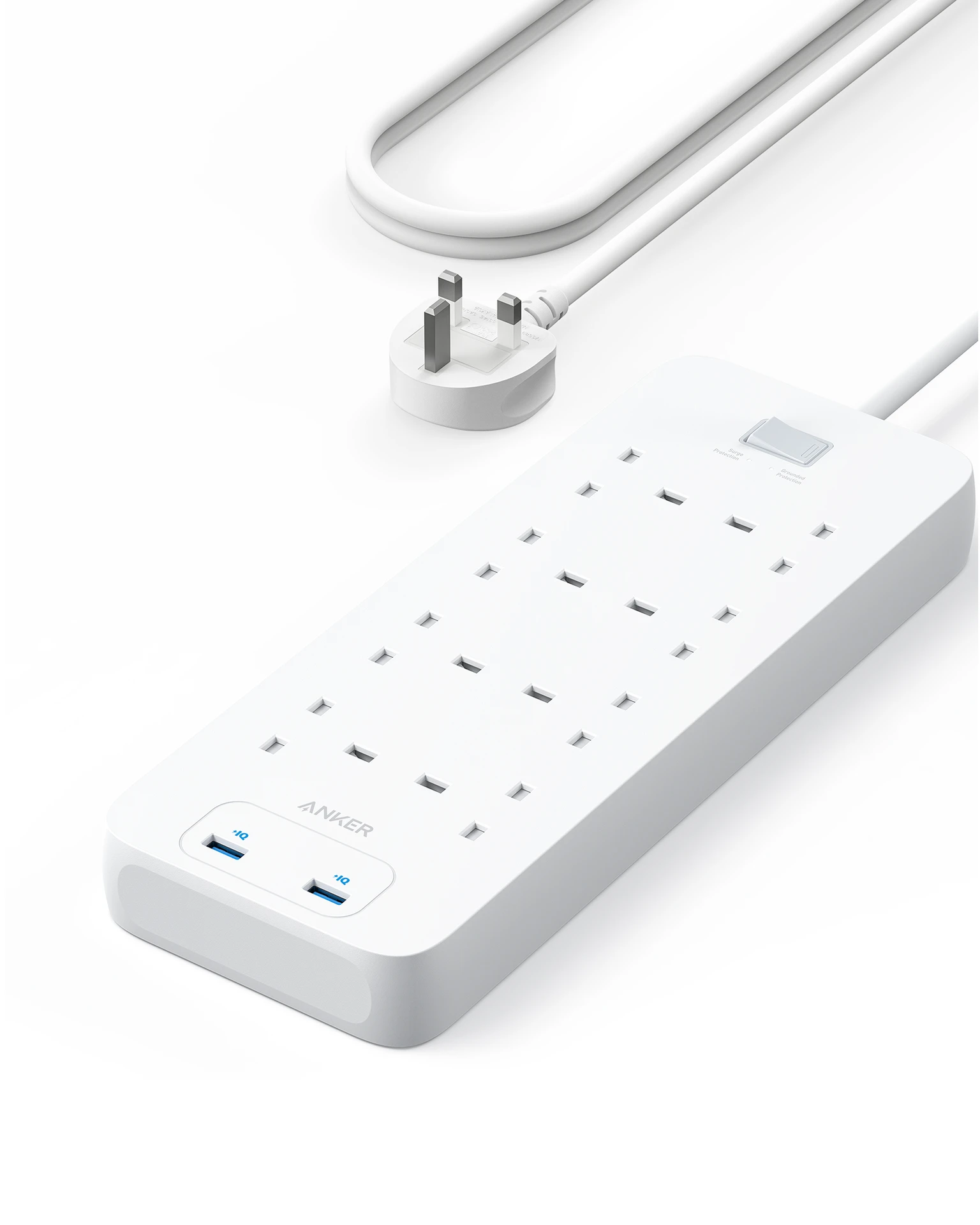 Anker 340 USB Power Strip Power Extension White Color