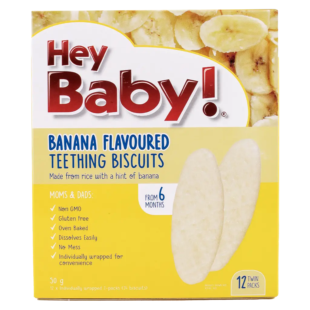 Hey Baby Banana Teething Biscuits 12 Pack - view 2
