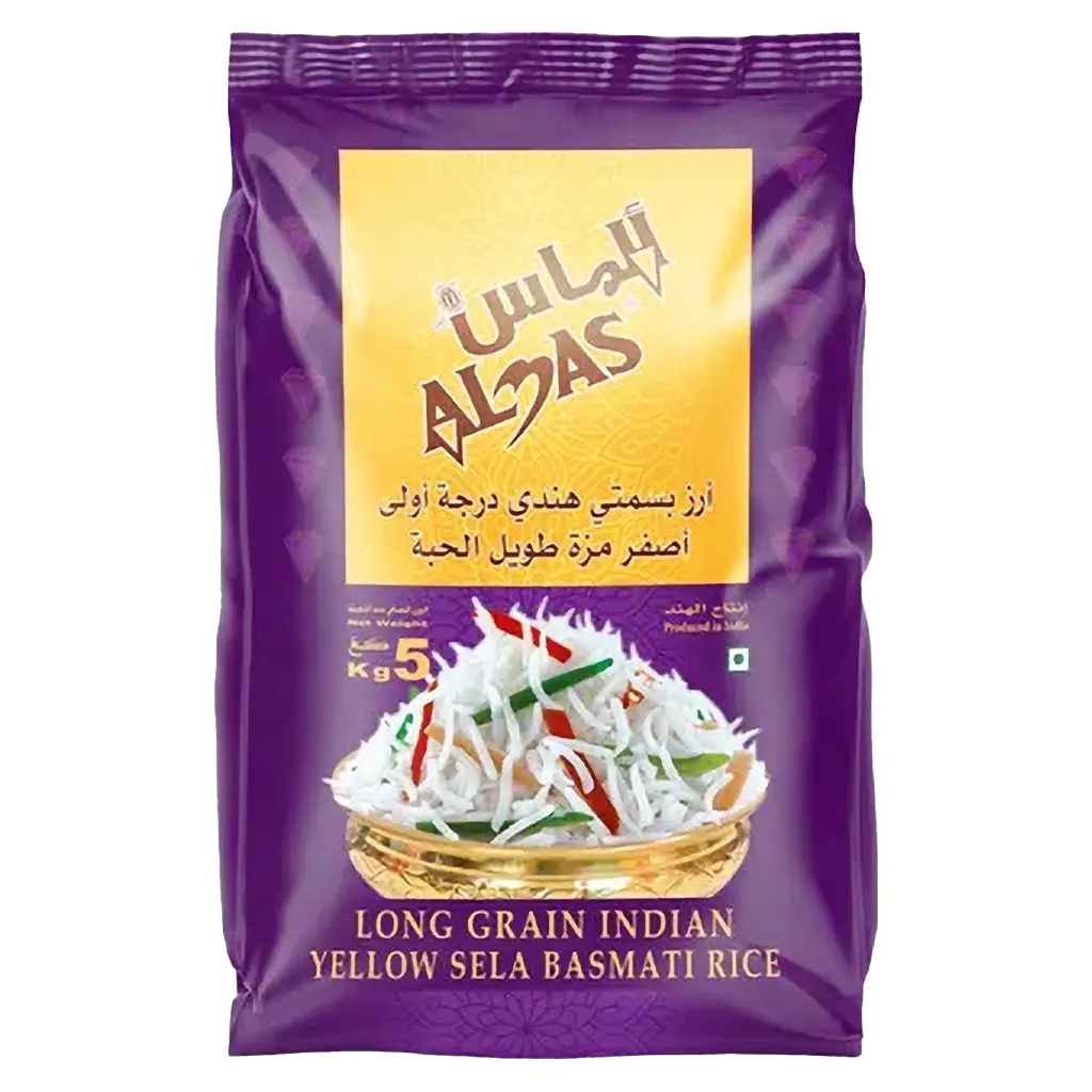 Almas Long Grain Indian Yellow Sela Basmati Rice 5 kg  - view 2