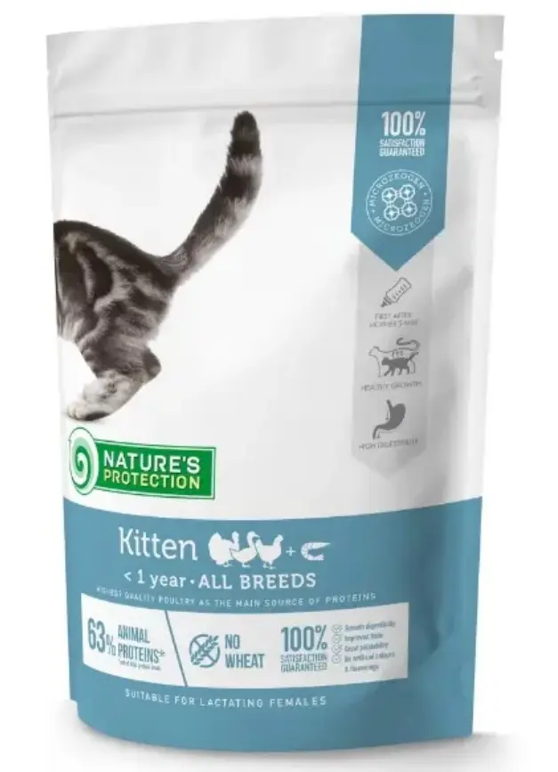 Nature’S Protection Cat Dry Food All Breed Kitten Poultry & Krill 2 Kg - view 1