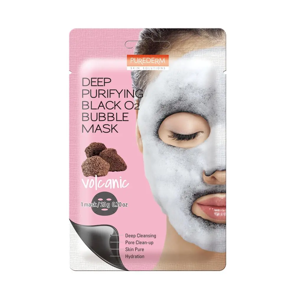 Purederm Deep Purifying Black O2 Bubble Mask Volcanic - view 3