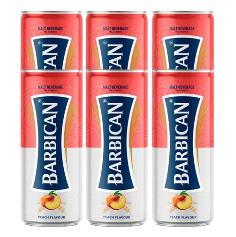 Barbican Peach Non-Alcoholic Malt Beverage Can 250MlX6