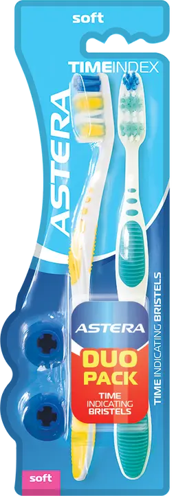  Astera Toothbrush Time Index soft Bristles 2 pcs