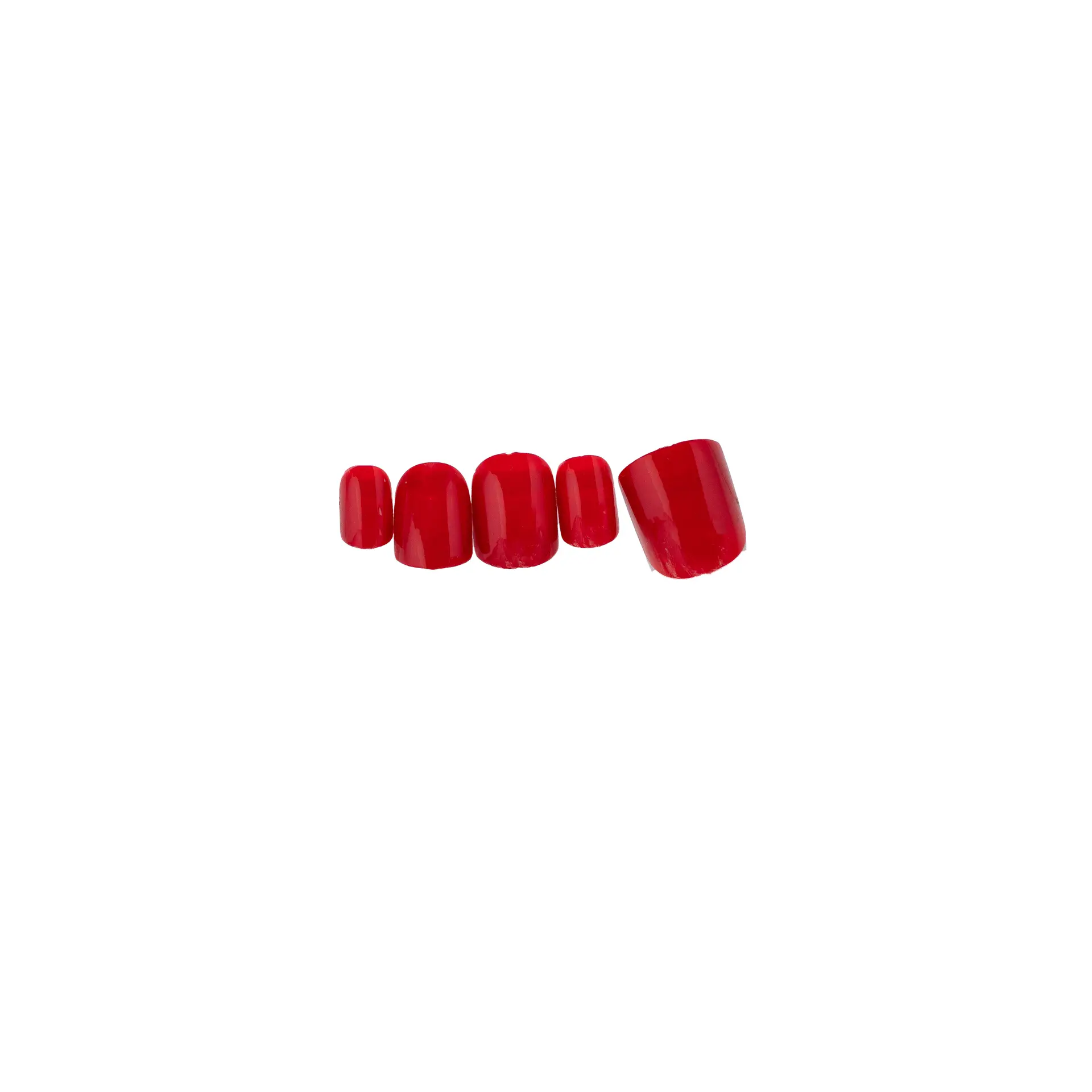 Loca Press On Nails Red Natural Shape - view 3