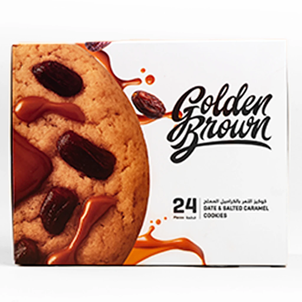 Golden Brown Date and Salted Caramel Cookies 24 pcs 360 gm