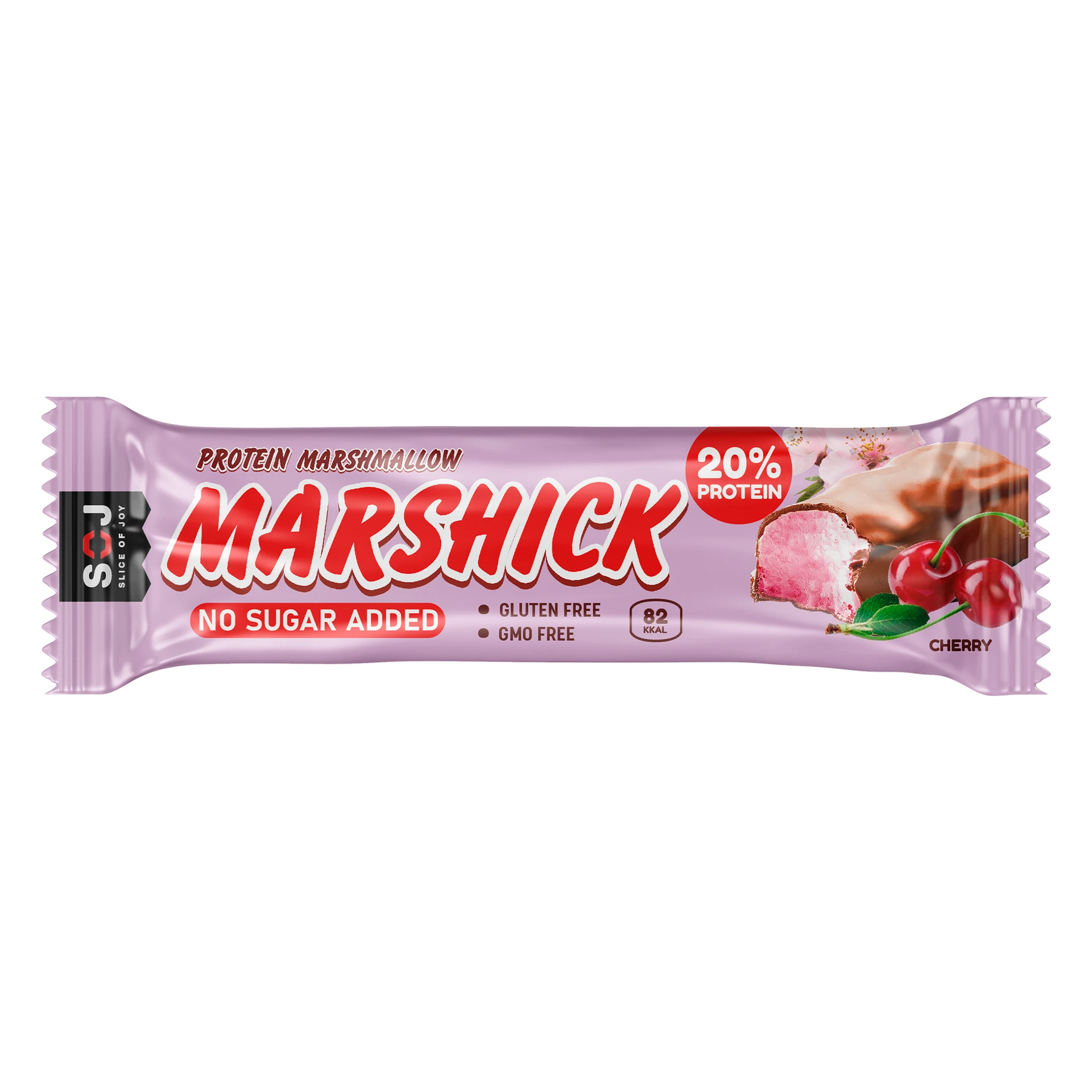 Soj Protein Marshmallow Cherry Sugar And Gluten Free 30 gm