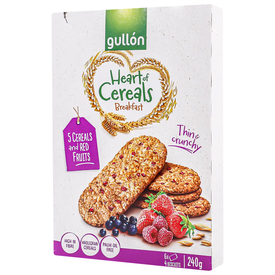 Gullon Oat & Whole Grain Biscuits with Fruit Pieces 240 gm - view 1