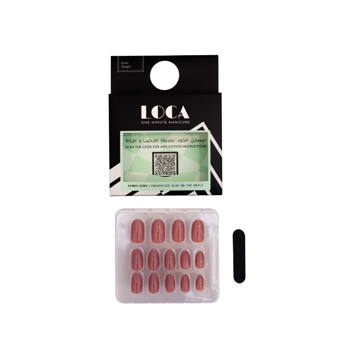 Loca Press On Nails Oval Shape Pink Nude M30  - view 5