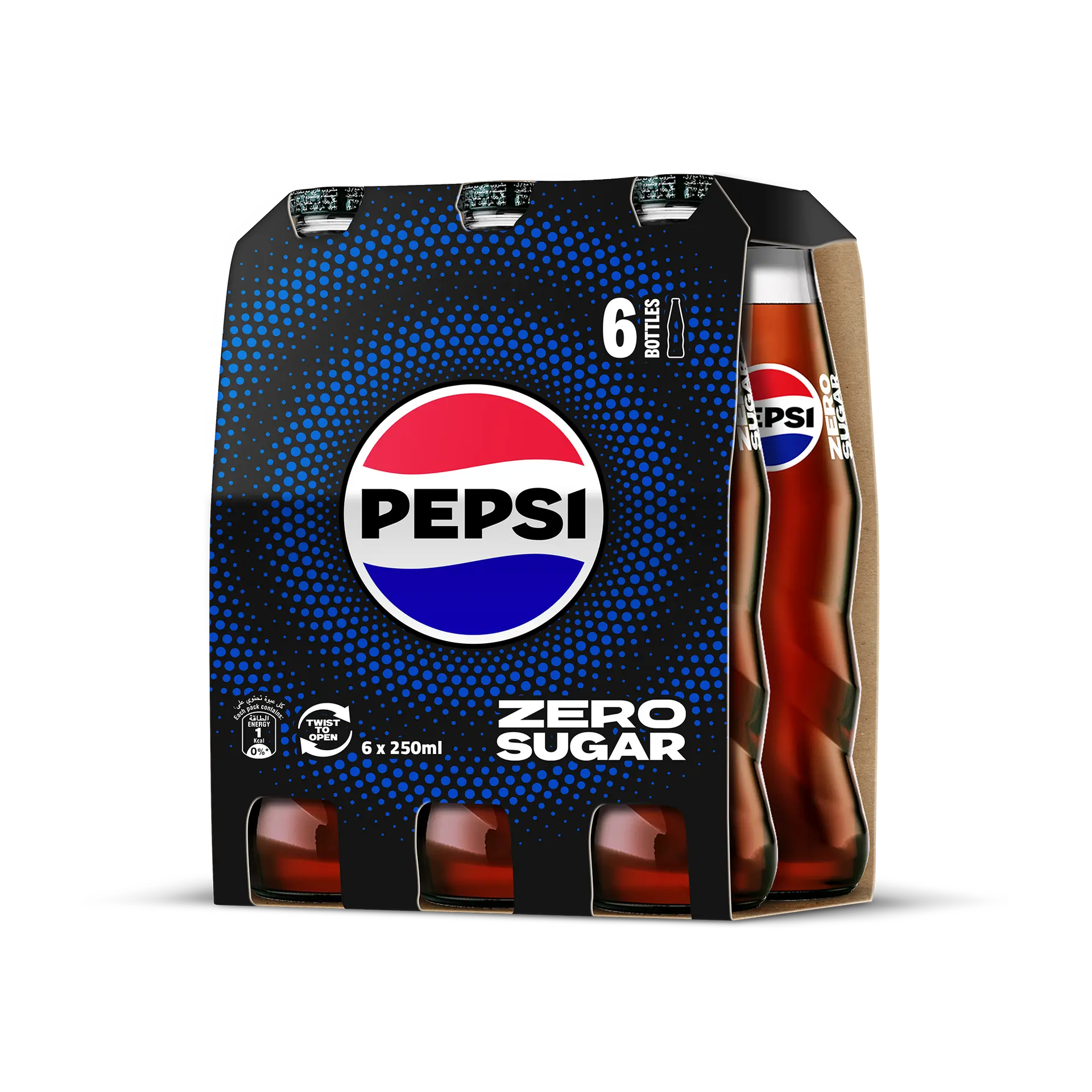 Pepsi Zero Soft Drink Glass 6 pcs 250 ml - view 1