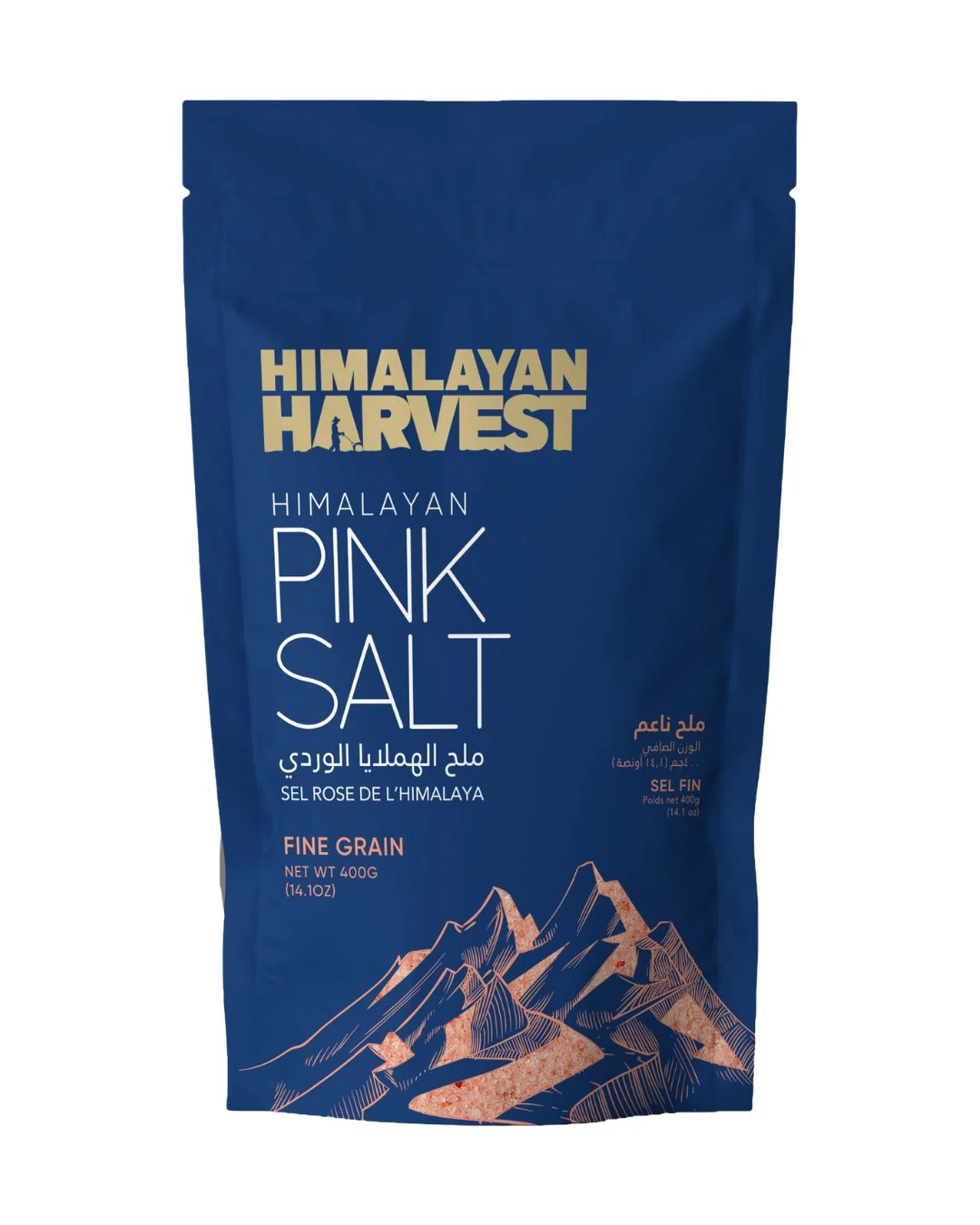 Himalayan Pink Salt Fine Grain Pouch 400 Gm