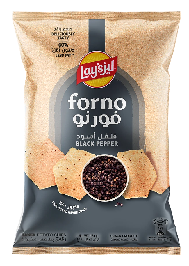 Lays Forno Baked Potato Chips Black Pepper 160 gm