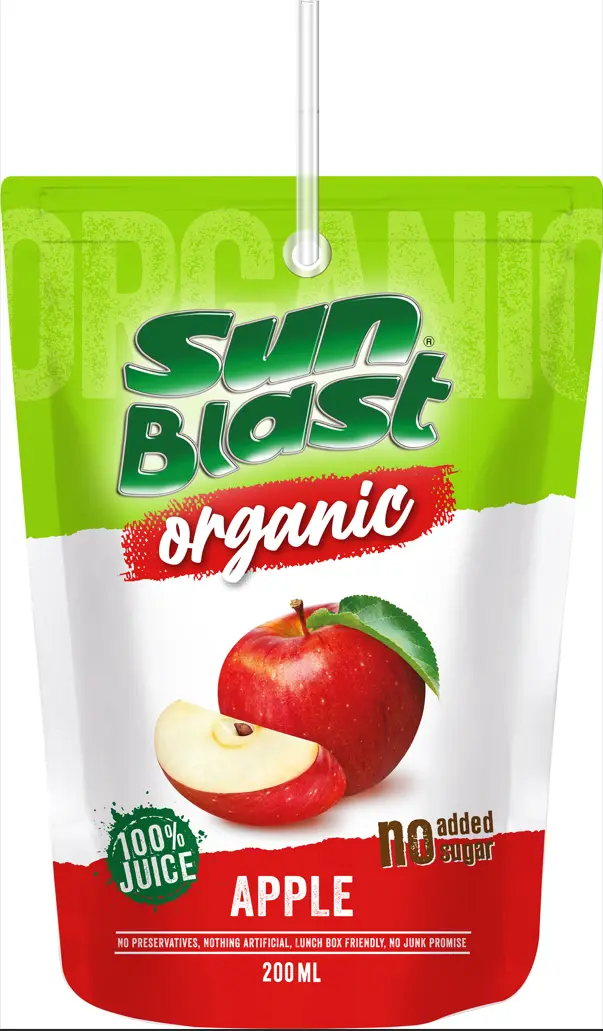 Sun Blast Organic Apple Juice 200 ml - view 1