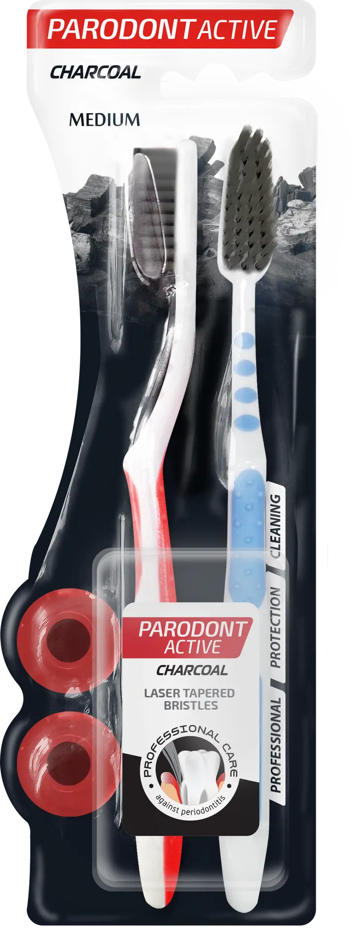 Parodont Active Toothbrush  Charcoal  medium Bristles 2 in 1  - view 6