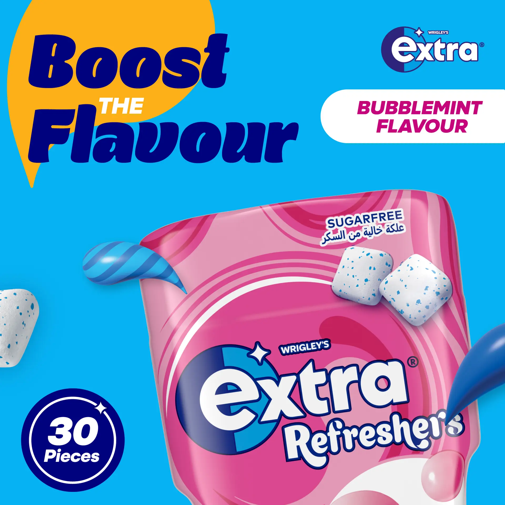 Extra Gum BUBBLEMINT Flavor 30 pieces - view 7