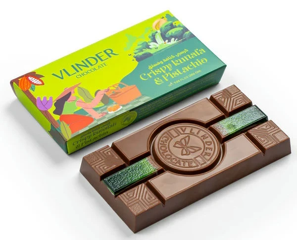 Vlinder Crispy Kunafa & Pistachio Chocolate Bar Dubai Trend 240 gm