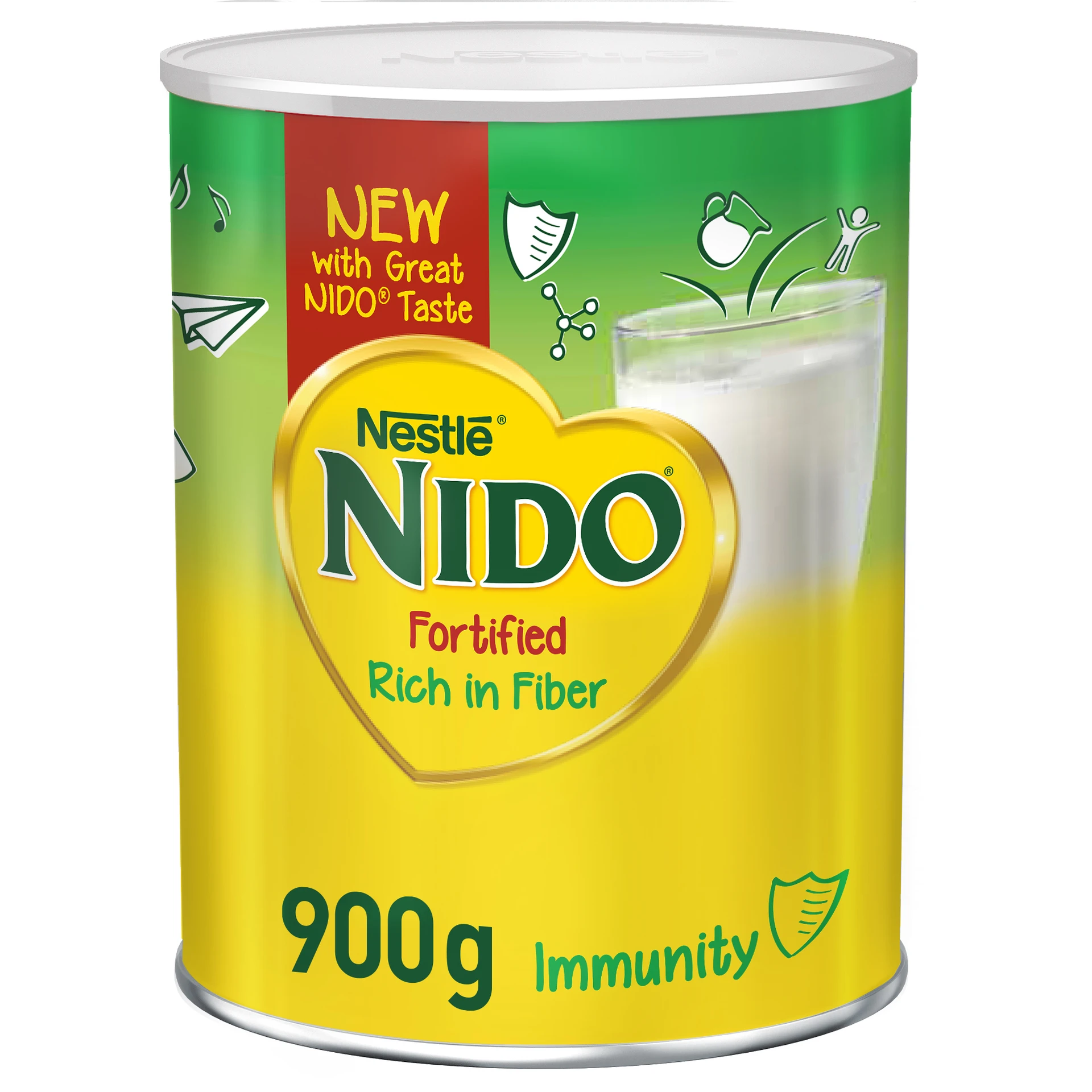 Nestle Nido Fortified Milk Powder Rich in Fiber Pouch 900 gm