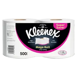 Kleenex Kitchen Paper Towel Mega Roll Tissue 500 m  2 pcs