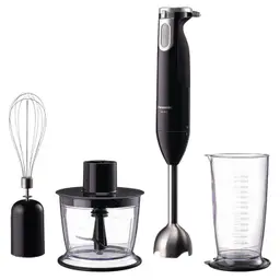 Panasonic Hand Blender 600W 4 Unique Shaped Blades Chopper and Whisk Attachment 0.5 L Bowl Easy and Convenient