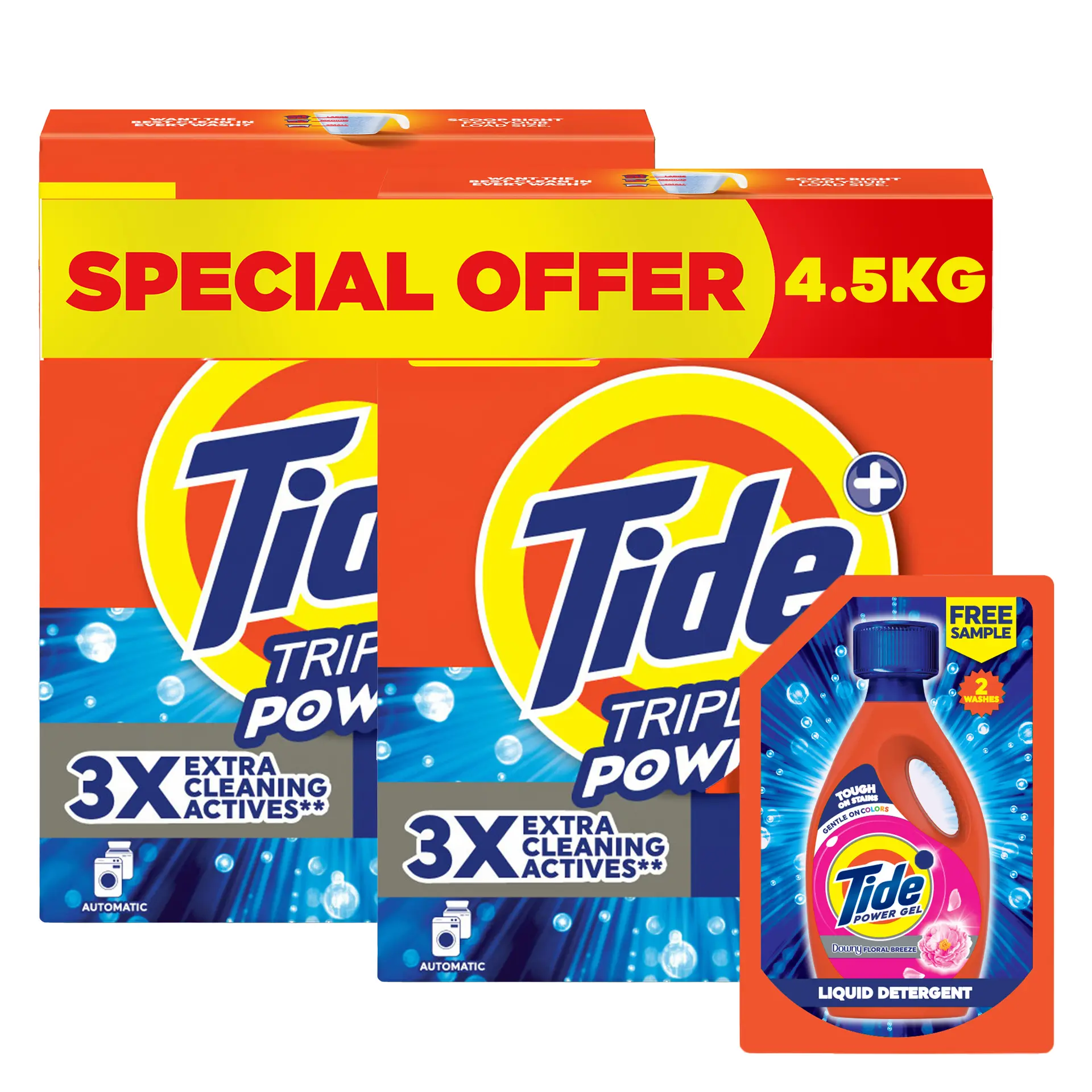 Tide Automatic Low Sudsing Original 2 pcs 2.25 kg + Downy Liquid 300 ml - view 1
