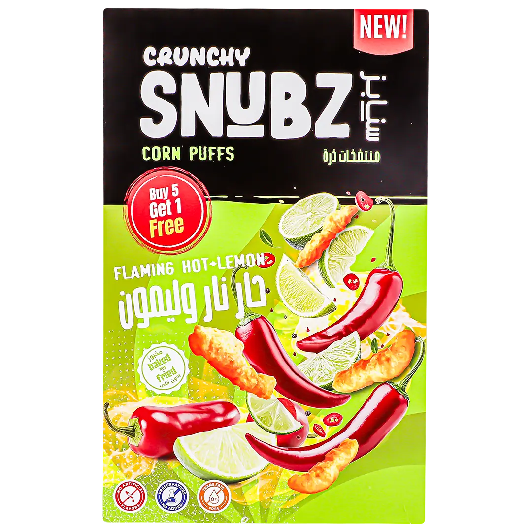 Snubz Corn Puffs Flaming Hot+Lamon 6 pcs 30 gm - view 2