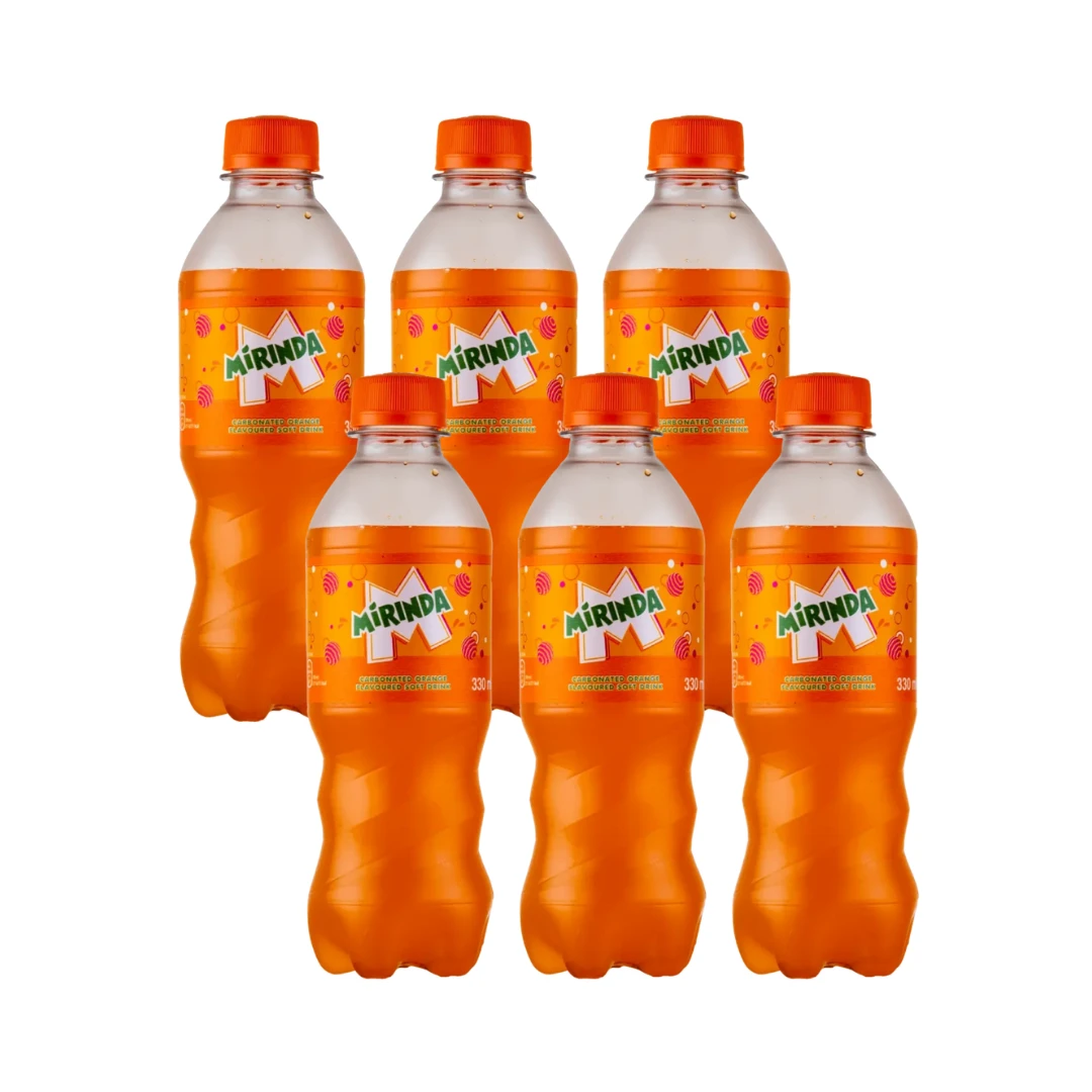 Mirinda Carbonated Drink Orange Pet 6 pcs 330 ml 