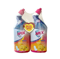 Apex Toilet Cleaner Lemon 2pcs 750 ml
