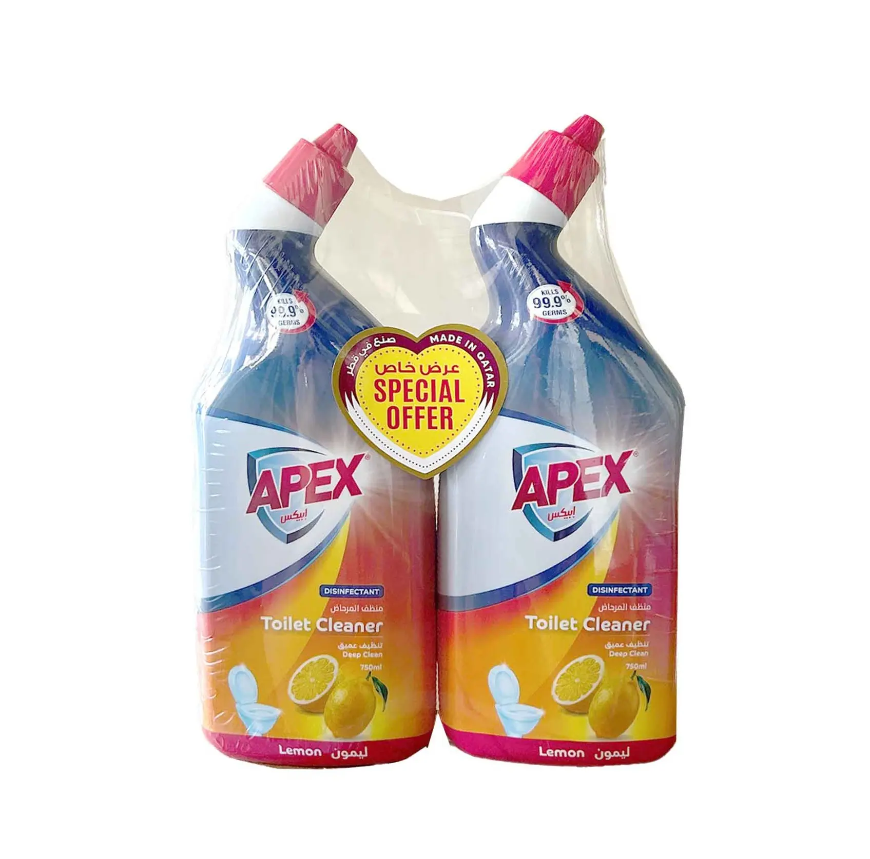Apex Toilet Cleaner Lemon 2pcs 750 ml - view 1