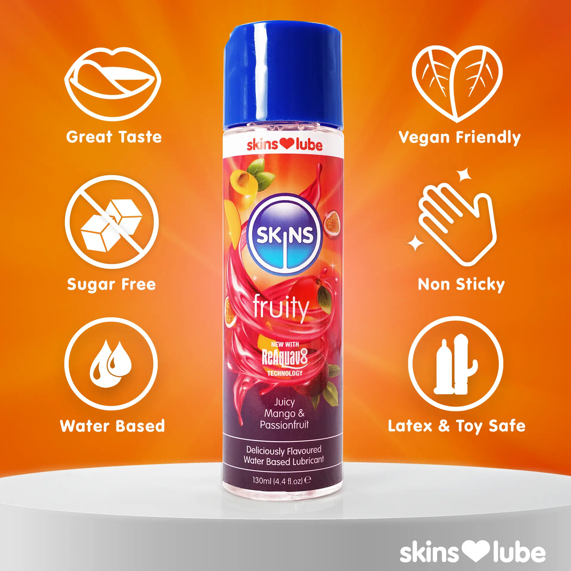 Skins Water Based Lubricants Fruity Juicy Mango & Passionfruit  4.4 Fl. Oz - view 4