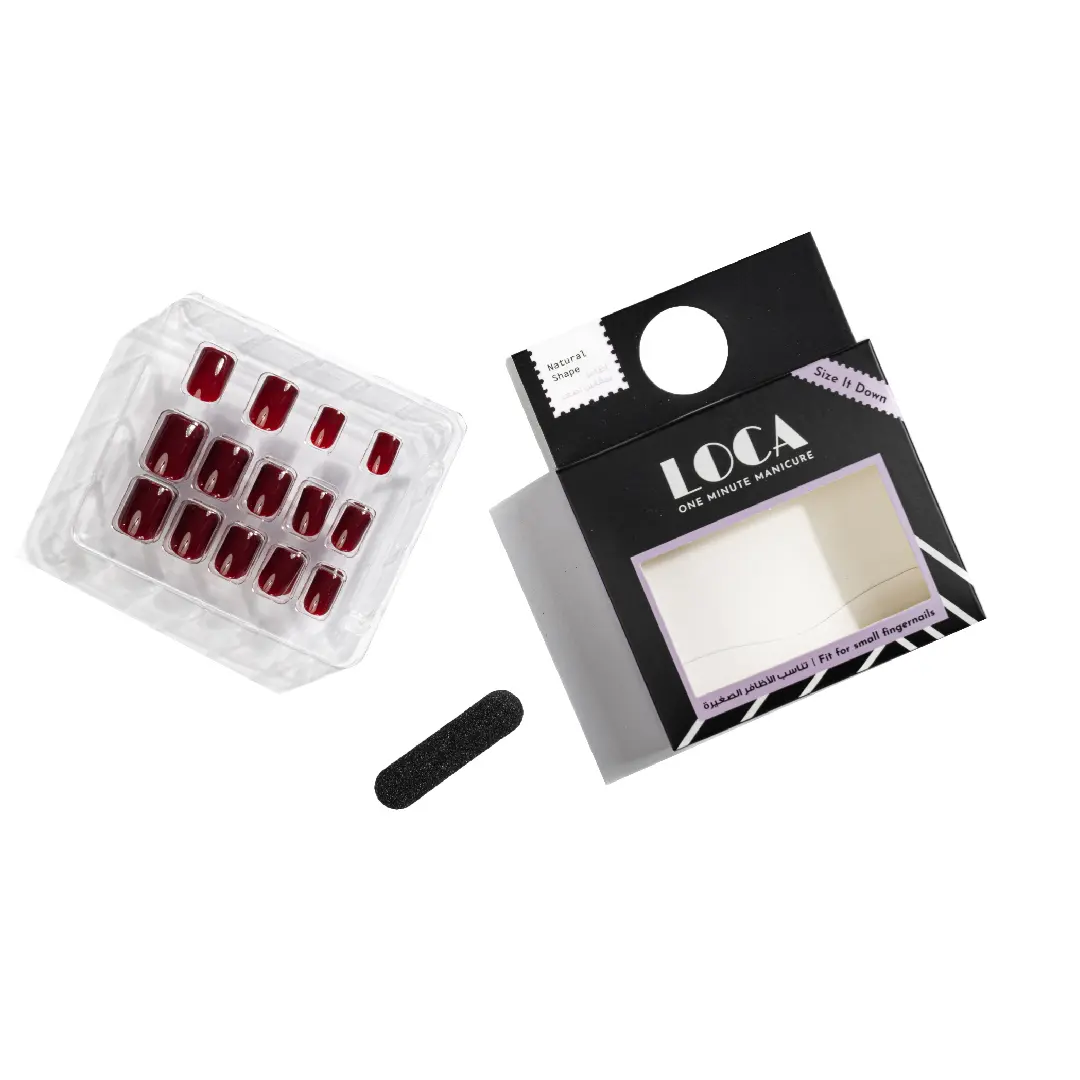 Loca Small Nails Natural Shape Brown Color N3 - view 2