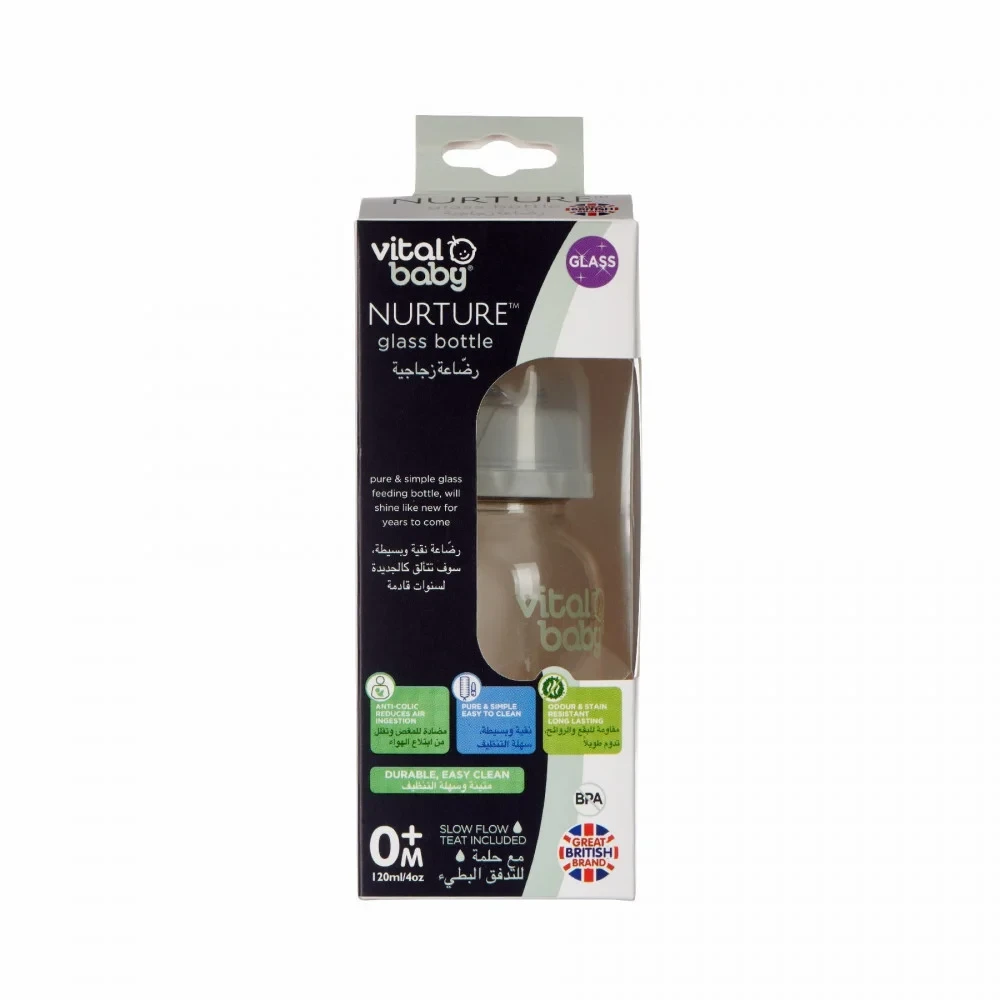 Vital Baby Nurture Glass Feeding Bottle 120 ml 1 pcs 