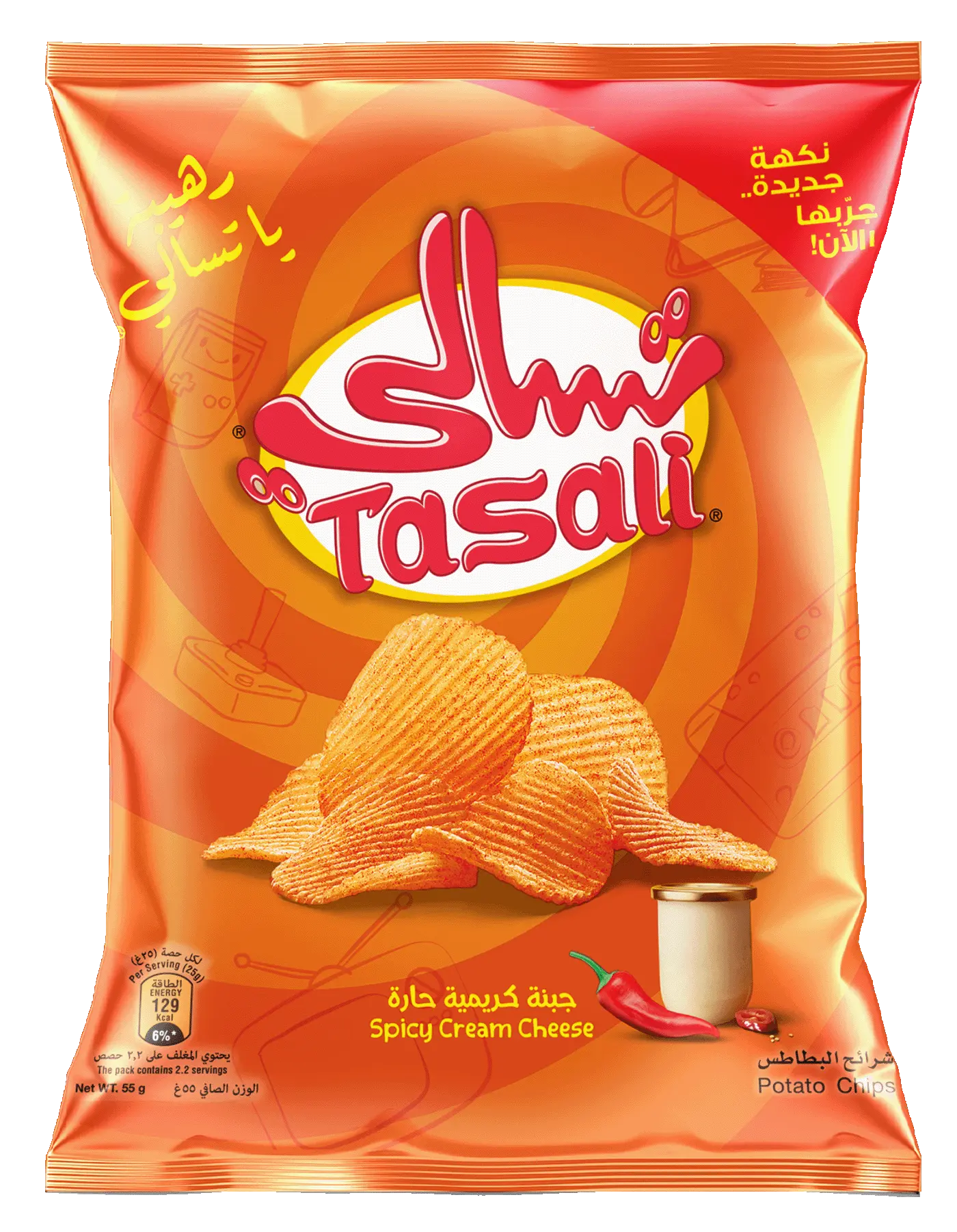 Tasali Potato Chips Spicy Cream Cheese 55 gm - view 1