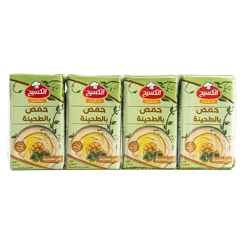 الكسيح حمص بالطحينة مجموعة من 4 حبات 135 جم