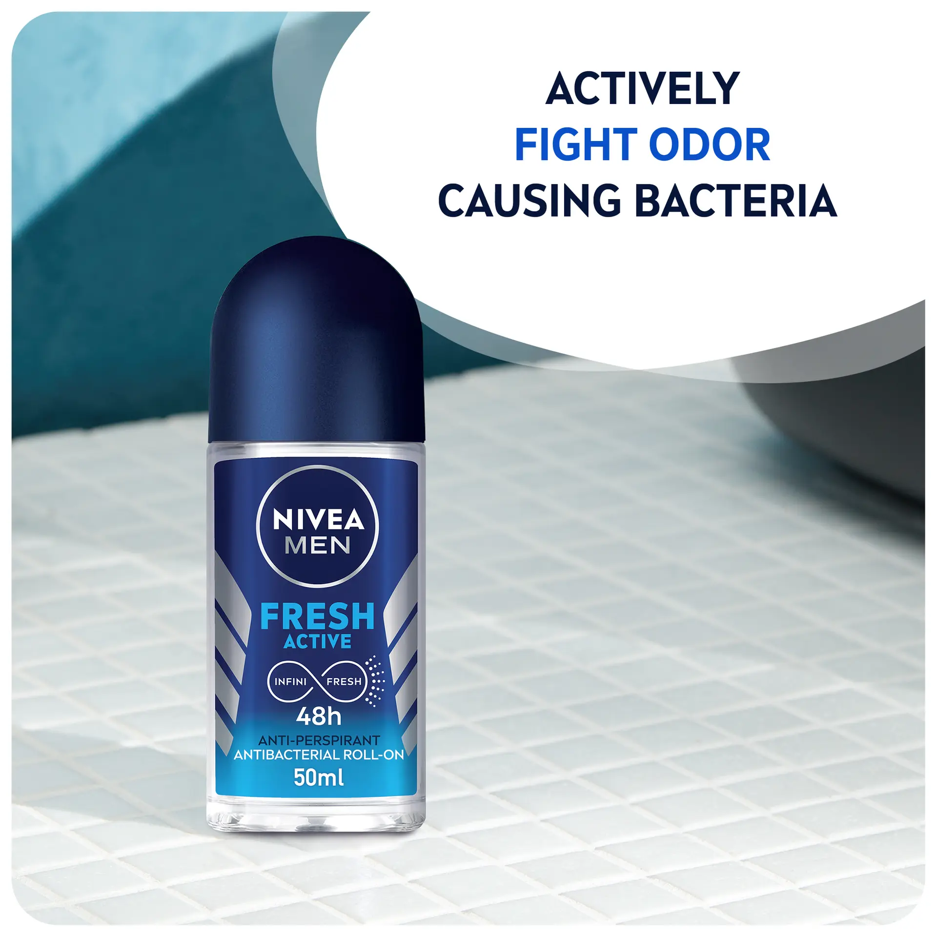 Nivea Deodorant Roll For MenFresh Active 50 ml - view 2