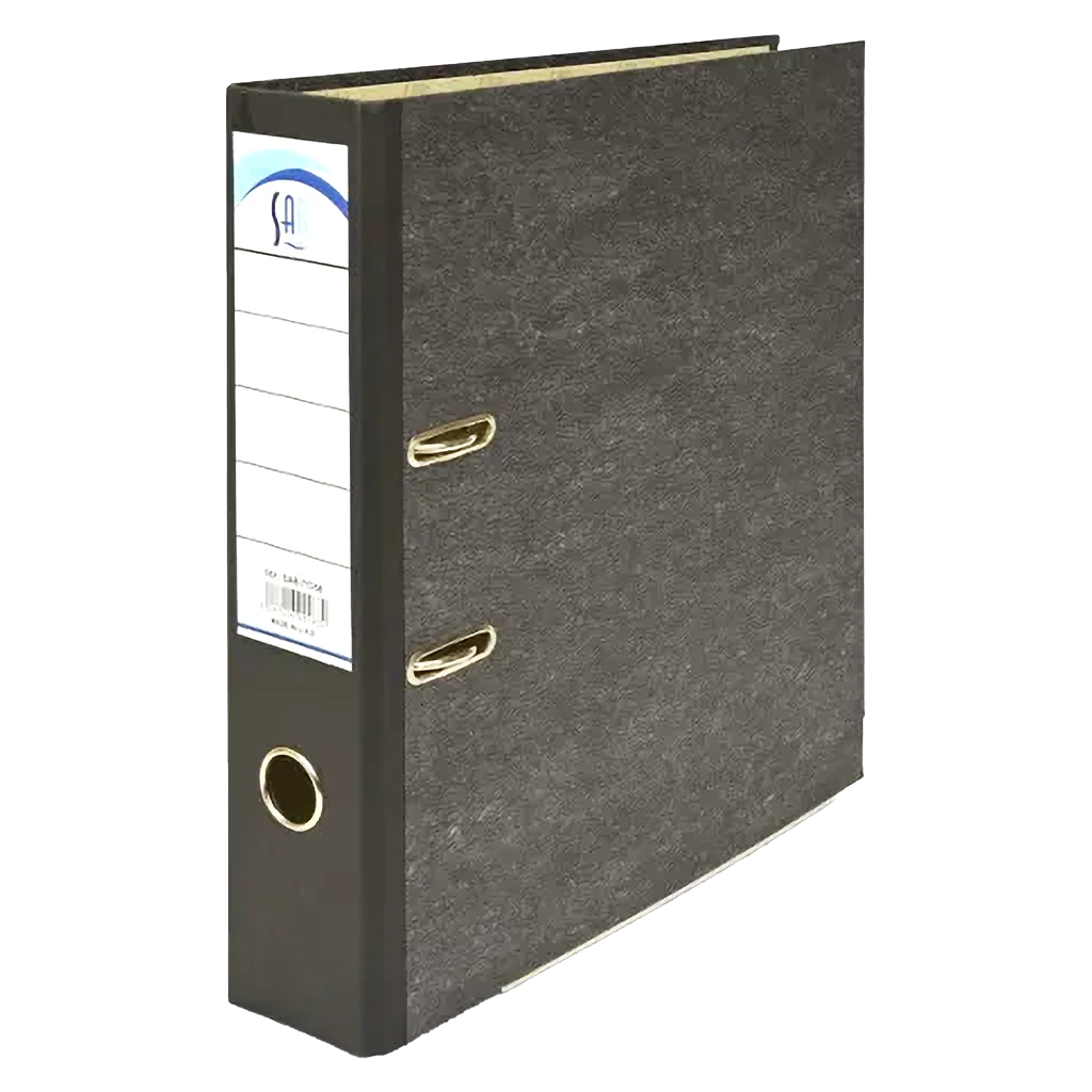 Sab  Box File Cardboard Foolscap Size 4Cm Black 1 pcs